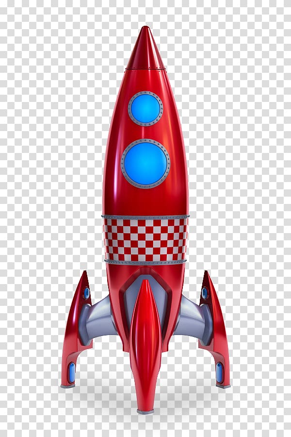 Shenzhou 7 Model rocket Scale model, Red rocket landed transparent background PNG clipart