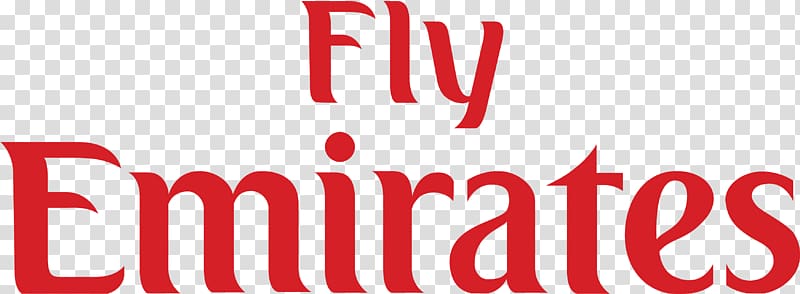 Fly Emirates logo, The Emirates Group Airline, fly transparent background PNG clipart