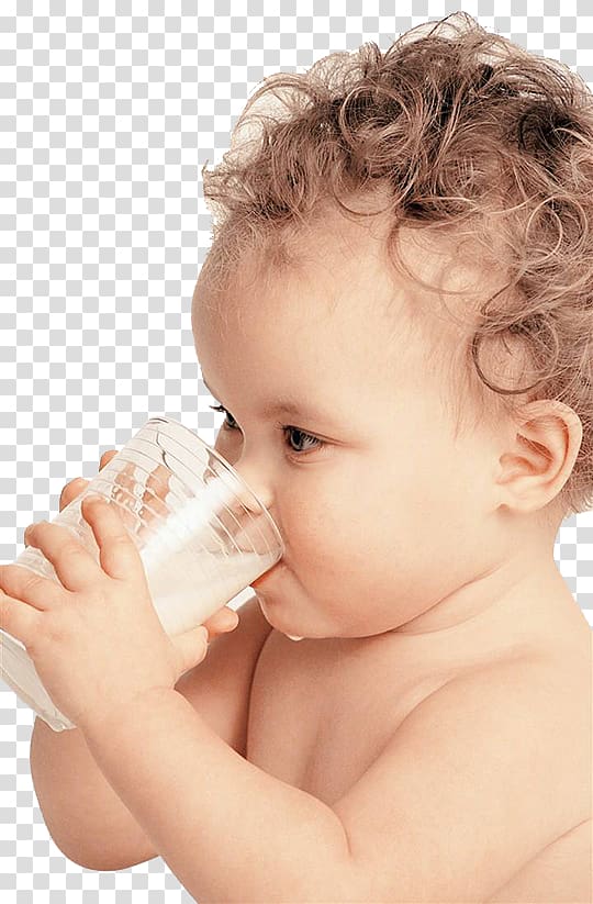 Milk Food Lactalbumin Water Eating, Curly foreign baby in milk transparent background PNG clipart
