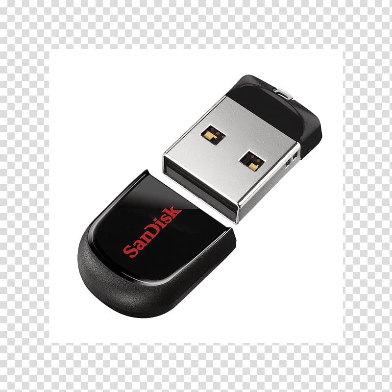 USB Flash Drives Flash memory SanDisk Cruzer Fit, USB transparent background PNG clipart
