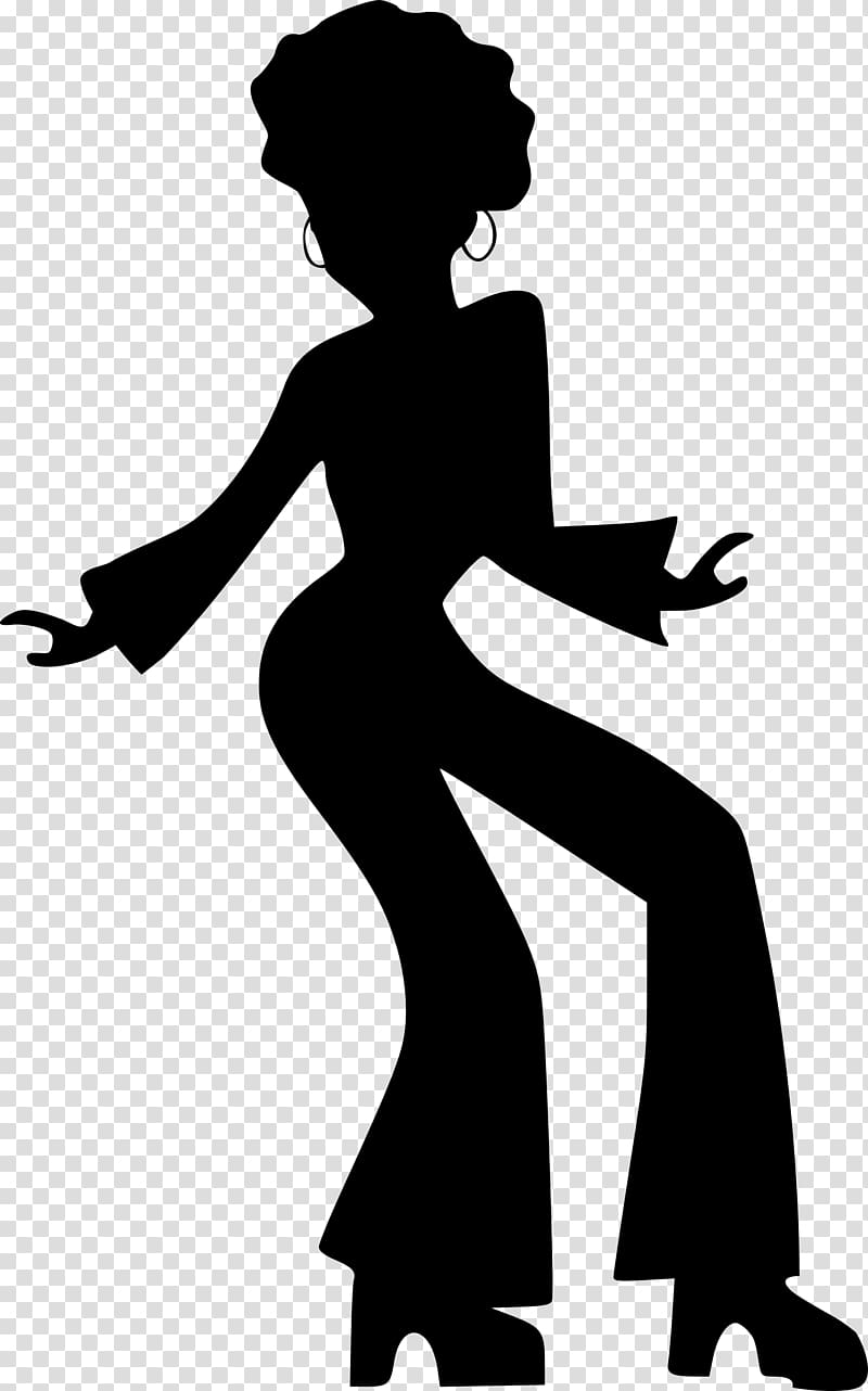 1970s Disco Dance Drawing , Silhouette transparent background PNG clipart