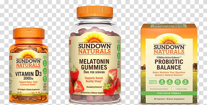 Dietary supplement Gummy candy Sundown Naturals Melatonin, Strawberry, 5 mg, 60 Gummies Vitamin, others transparent background PNG clipart