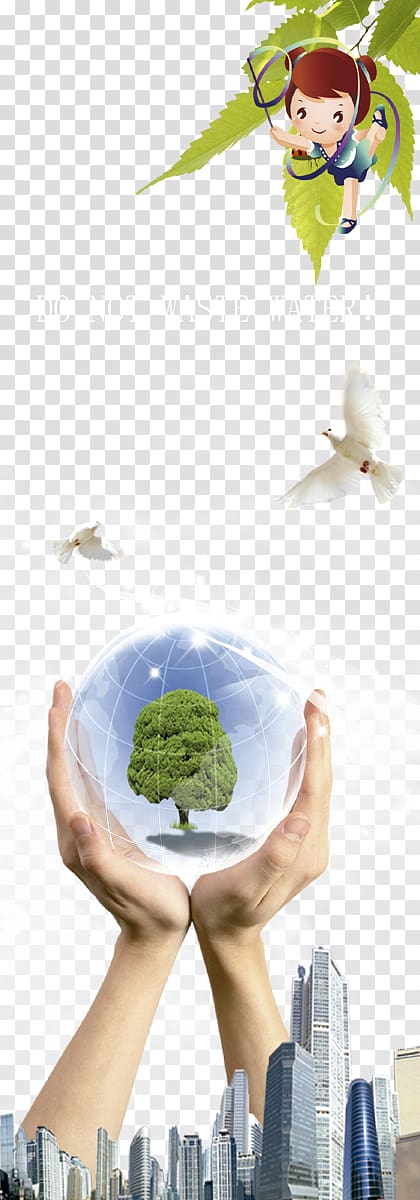 Natural environment Environmental protection Green Template, Hold global environmental transparent background PNG clipart