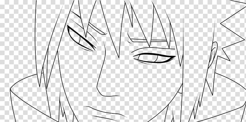 Line art Sasuke Uchiha Naruto Uzumaki Kushina Uzumaki Qualidea Code, drawing sasuke uchiha transparent background PNG clipart