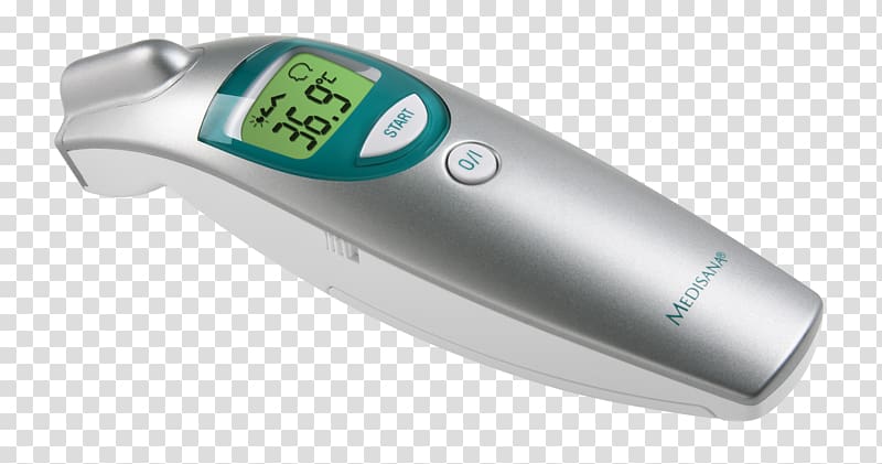 Infrared Thermometers Measurement Fever Human body temperature, thermometer transparent background PNG clipart