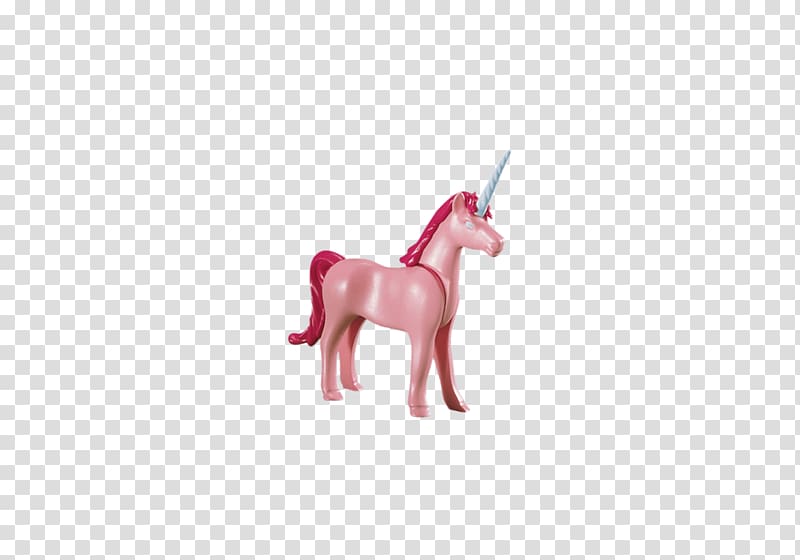 pink and white unicorn toy, Playmobil Pink Unicorn transparent background PNG clipart
