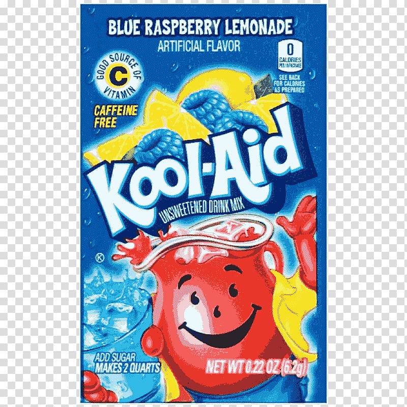 Kool-Aid Drink mix Lemonade Fizzy Drinks Blue raspberry flavor, lemonade transparent background PNG clipart
