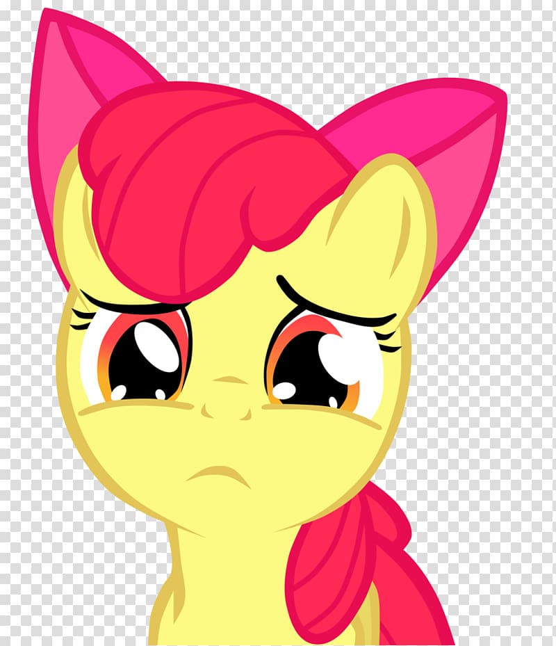 Apple Bloom Pony Whiskers Sadness , bloom sad transparent background PNG clipart