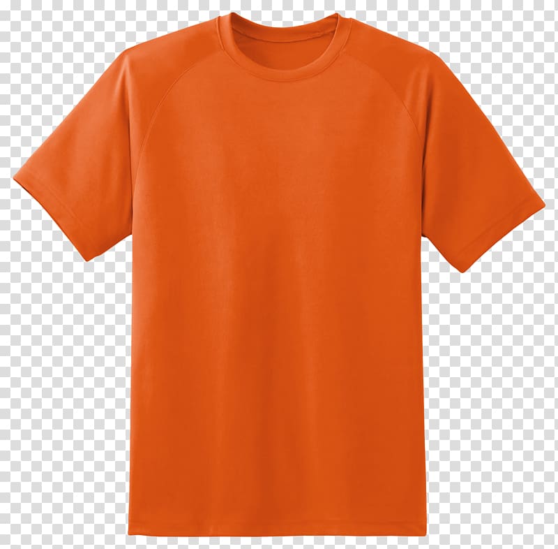 orange crew-neck shirt, T-shirt Hoodie Sleeve Clothing, T Shirt transparent background PNG clipart