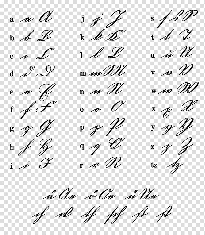 Deutsche Schrift Kurrent Sütterlin Writing system Cursive, circassian transparent background PNG clipart