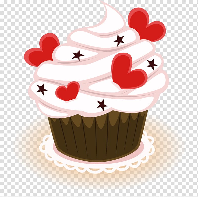 Ice cream Cupcake, Lovely Cake transparent background PNG clipart