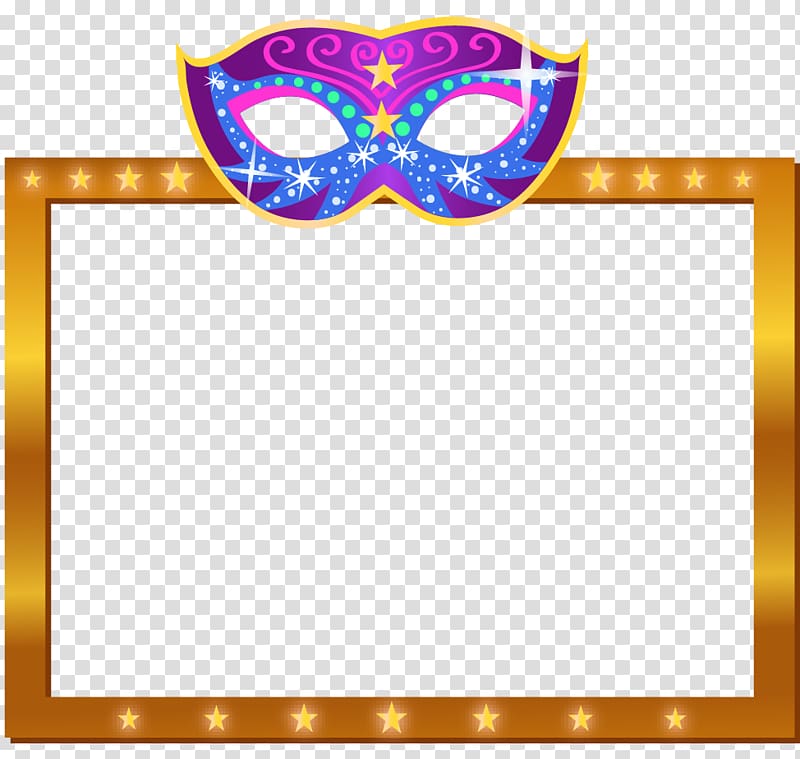 Carnival in Rio de Janeiro frame, Cool gold frame transparent background PNG clipart