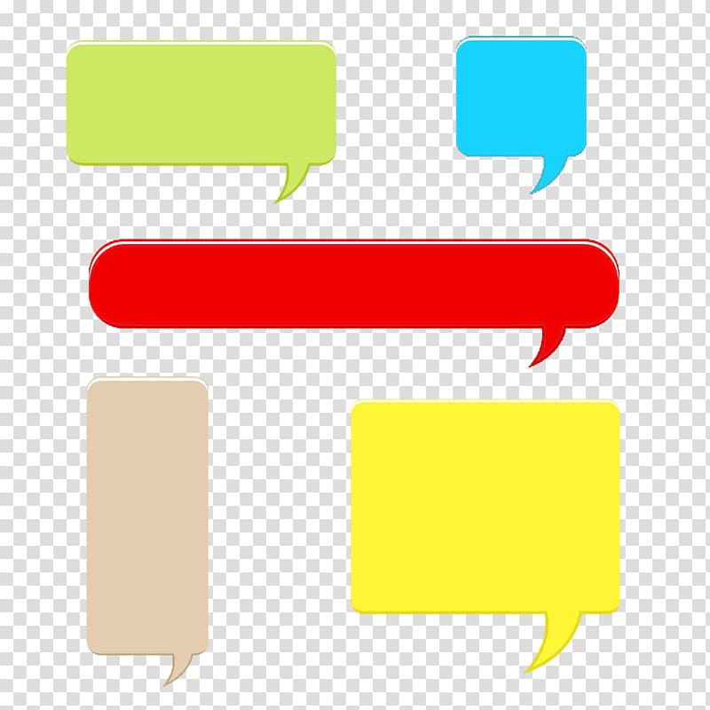 five assorted-color message bubbles illustration, Dialog box, Simple dialog box transparent background PNG clipart