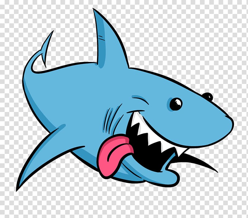 Blue Shark Animation Drawing Cartoon Sharks Transparent.