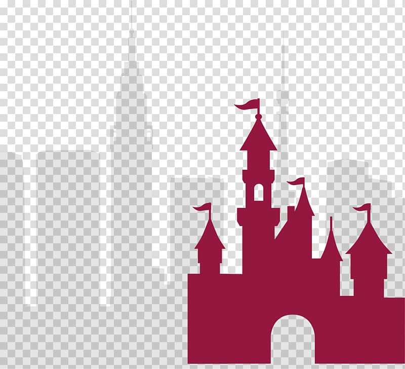 , Red concise Castle transparent background PNG clipart