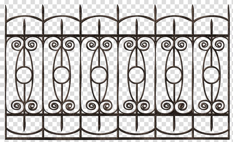 Fence Wrought iron Gate Chain-link fencing, Fence transparent background PNG clipart