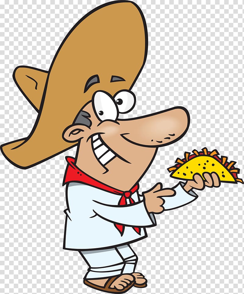 Mexican cuisine Taco Burrito Cartoon , Taco transparent background PNG clipart