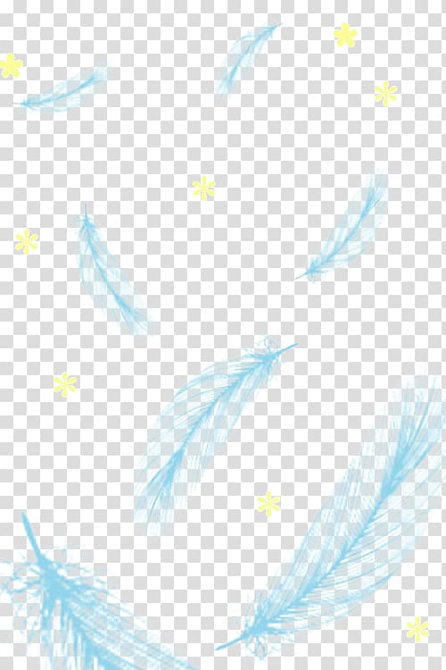 Textile Feather Pattern, Blue Feather transparent background PNG clipart