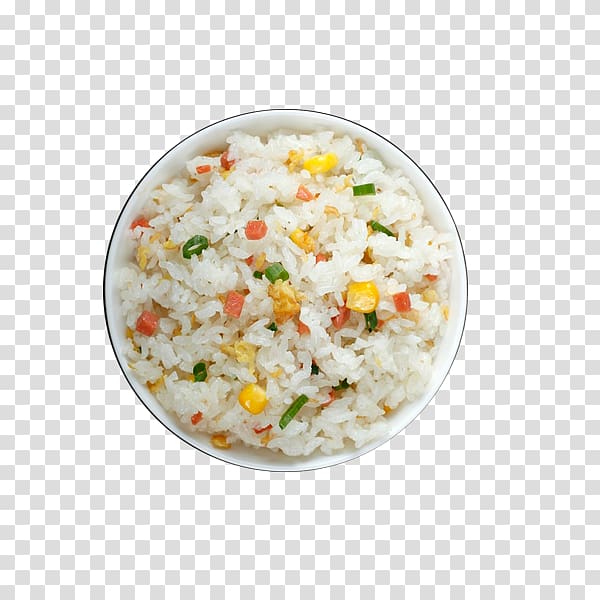 Fried rice Bento Fried chicken Cooked rice Food, Soybeans corn fried rice transparent background PNG clipart