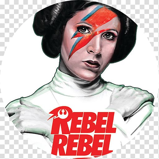 Carrie Fisher Leia Organa Star Wars Rebel Rebel T-shirt, star wars transparent background PNG clipart