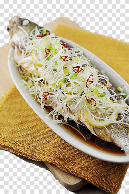 Vegetarian cuisine Chinese cuisine Striped bass, Fragrant lemon perch transparent background PNG clipart