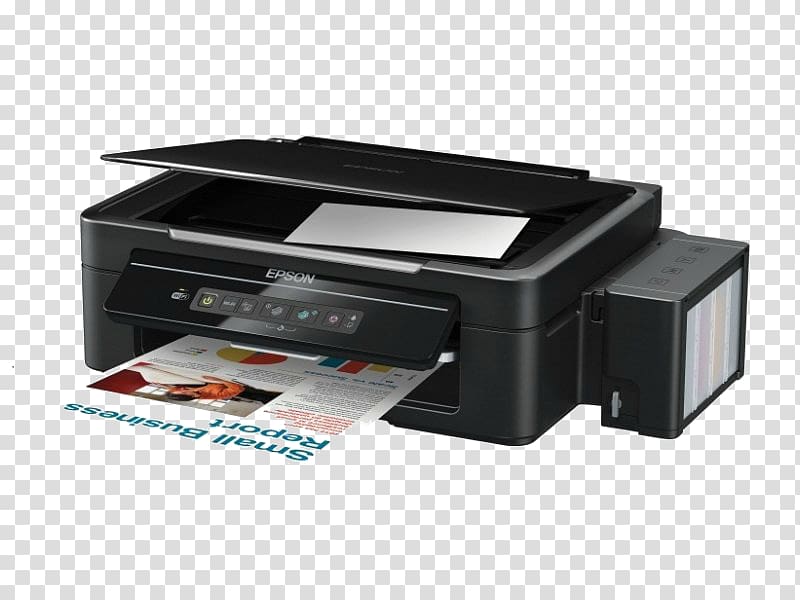 Multi-function printer Inkjet printing Epson Continuous ink system, printer transparent background PNG clipart