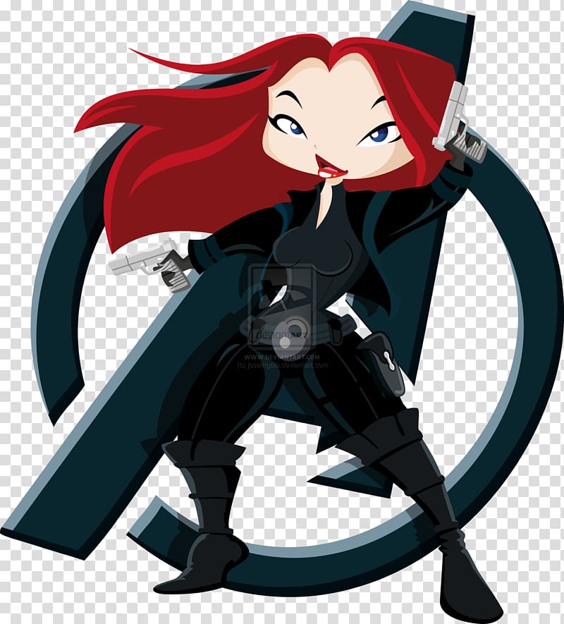 Black Widow Cartoon Drawing , Black Widow transparent background PNG