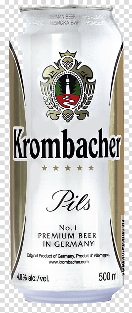 Krombacher Brauerei Pilsner Wheat beer Krombacher Pils, beer transparent background PNG clipart