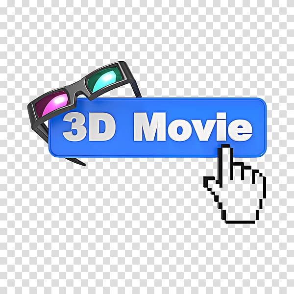 3D film Anaglyph 3D Glasses Illustration, 3D movie transparent background PNG clipart