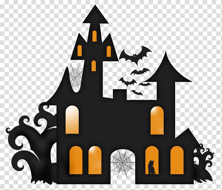 Haunted house Silhouette , house transparent background PNG clipart