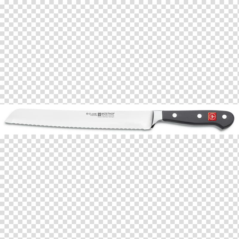 Knife Wüsthof Serrated blade Kitchen, knife transparent background PNG clipart