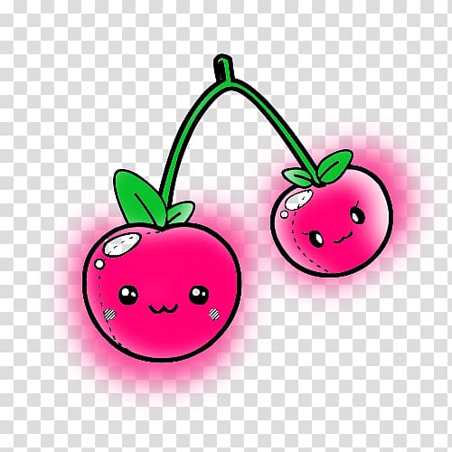 Cherry Kavaii Drawing Chibi, cherry transparent background PNG clipart
