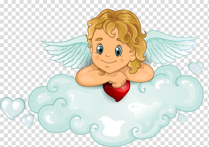 Cupid Heart, baby angel transparent background PNG clipart
