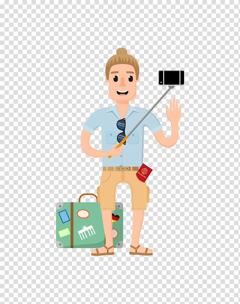 Travel Character Vacation, tourist transparent background PNG clipart