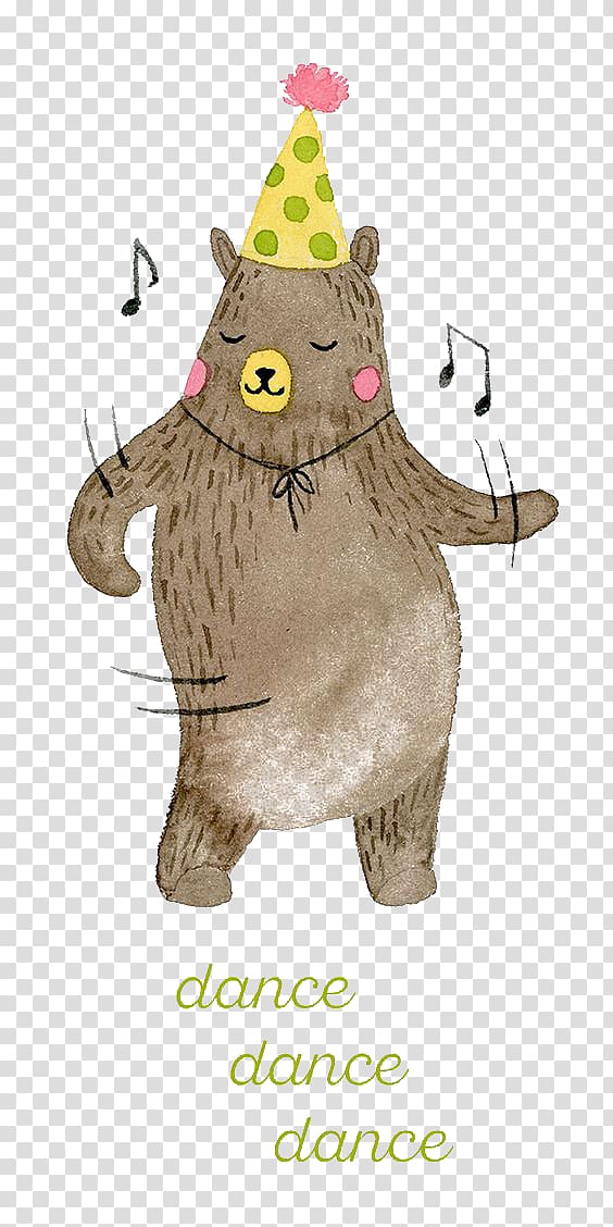 singing the bear transparent background PNG clipart
