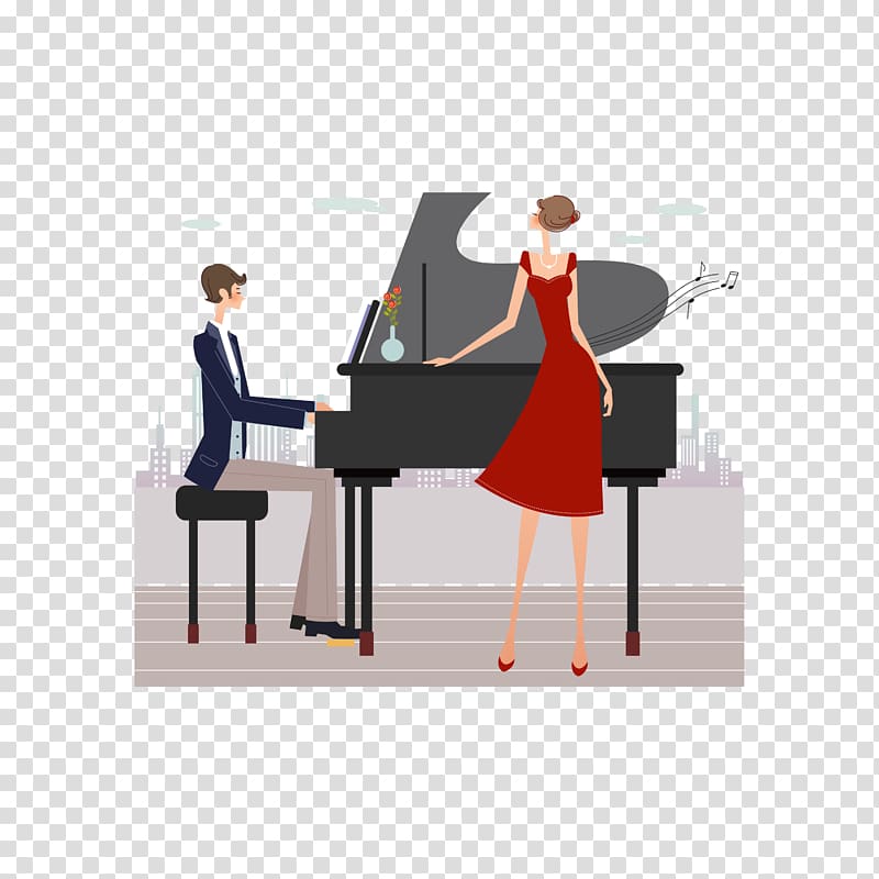 Piano Illustration, Illustration piano transparent background PNG clipart