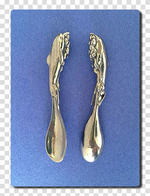 Earring Silver Spoon, Spoon Lure transparent background PNG clipart