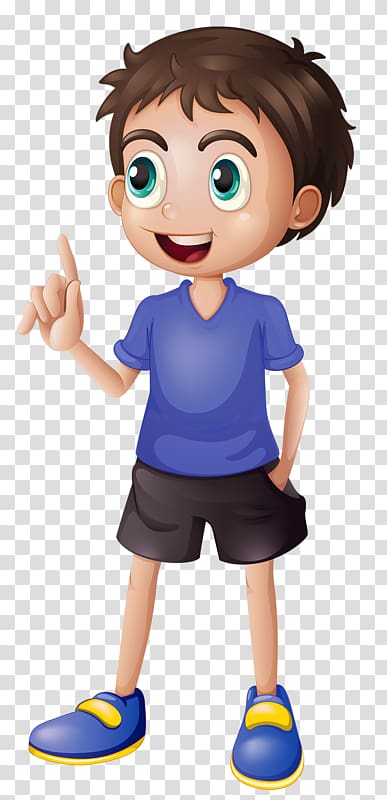 boy wearing blue shirt and black shorts illustration, Cartoon Boy Illustration, Cartoon boy transparent background PNG clipart