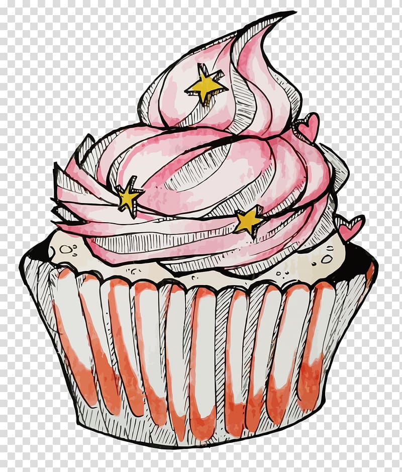 Cupcake Illustration, Cup Cake transparent background PNG clipart