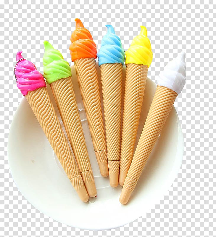 Gel pen Ballpoint pen Rollerball pen Office supplies, Color cones transparent background PNG clipart