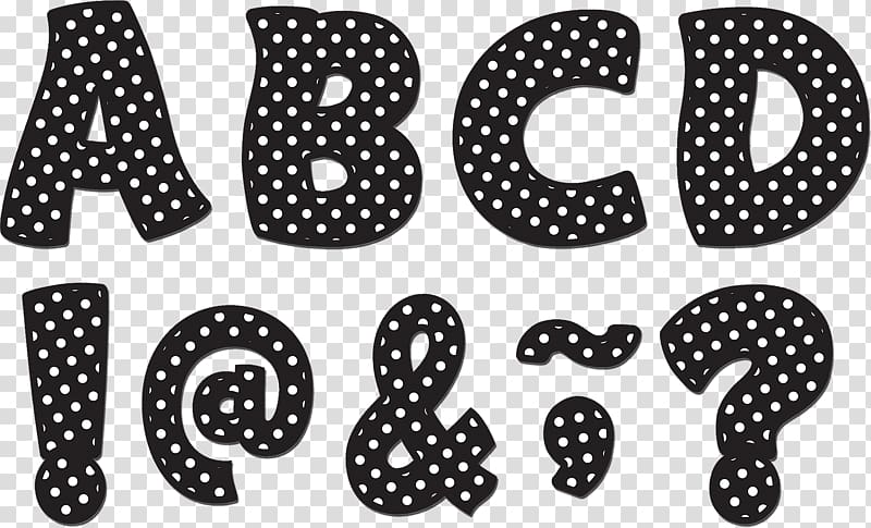 Polka dot Letter case Alphabet, polka dots transparent background PNG clipart