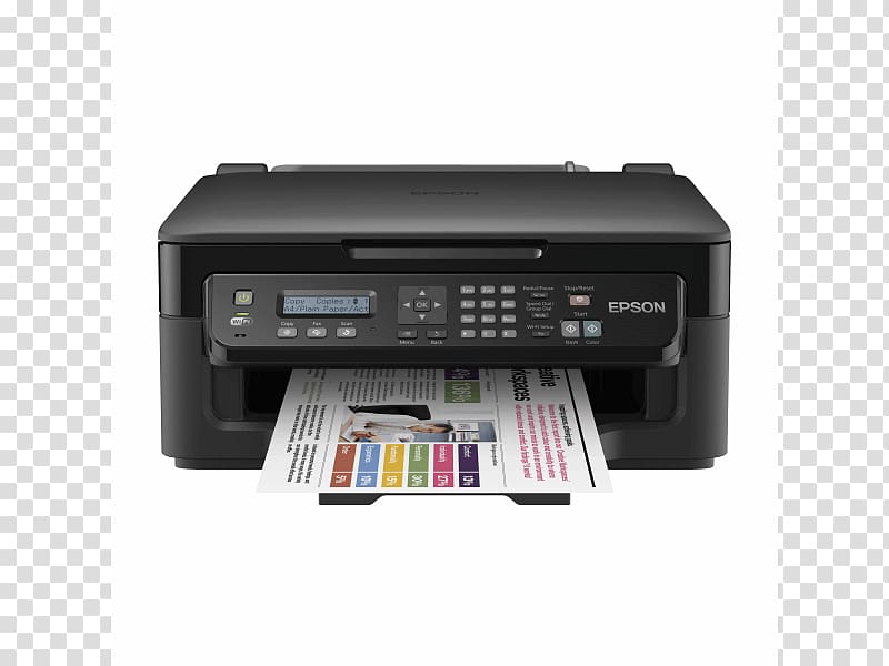 Multi-function printer Epson WorkForce WF-2510 Inkjet printing Ink cartridge, printer transparent background PNG clipart