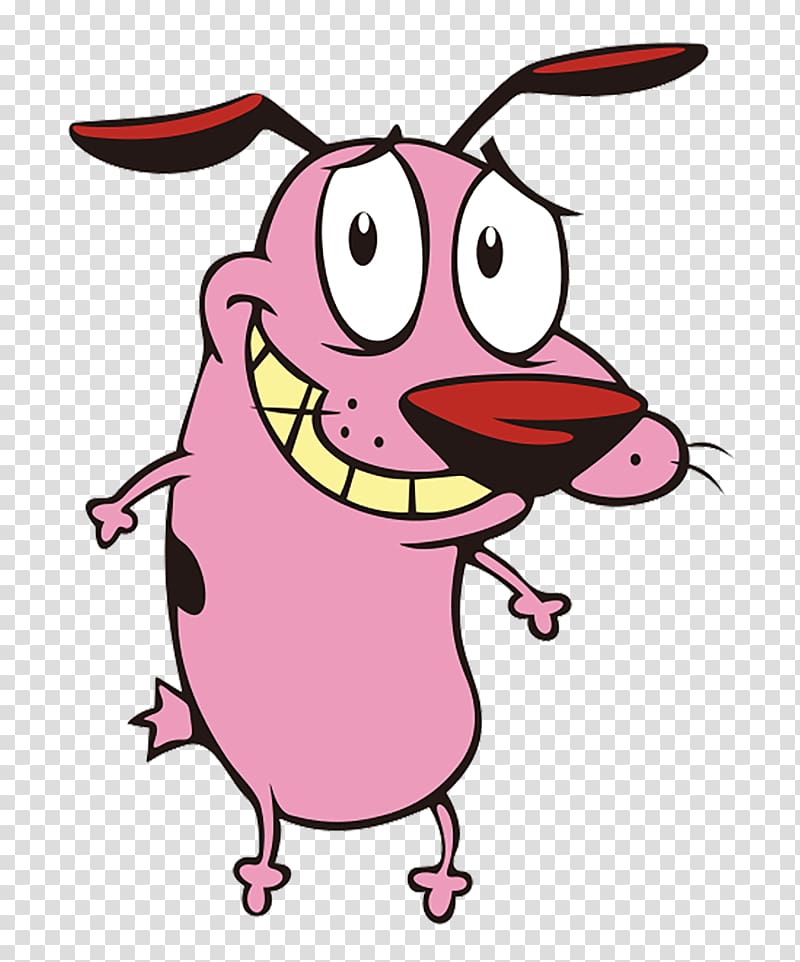 Courage The Cowardly Dog art, Dog Animated cartoon Cartoon Network Humour, Cartoon little pink dog transparent background PNG clipart
