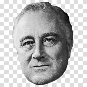 man face , Franklin D. Roosevelt Face transparent background PNG clipart