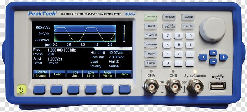 Function generator Electronics Direct digital synthesizer Frequency counter Hertz, waveform transparent background PNG clipart