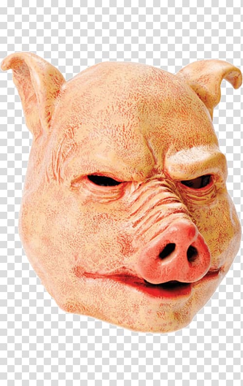 Pig Costume party Mask Halloween, pig transparent background PNG clipart