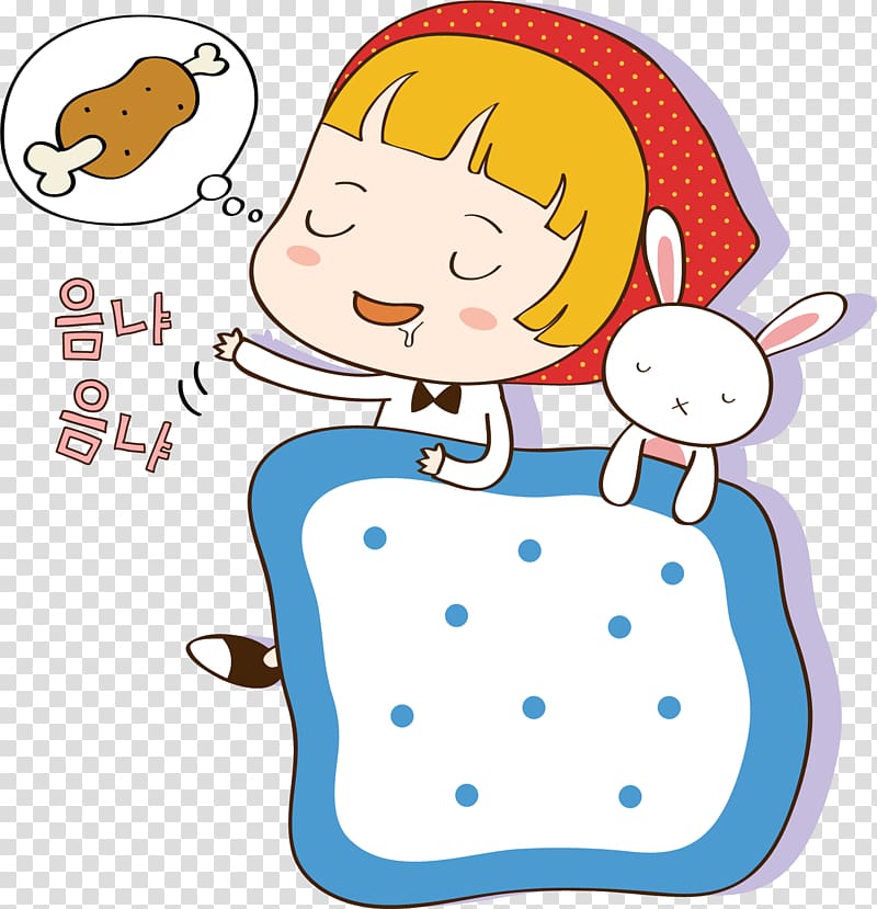 Sleep Child Cartoon, cartoon little girl dreaming transparent background PNG clipart
