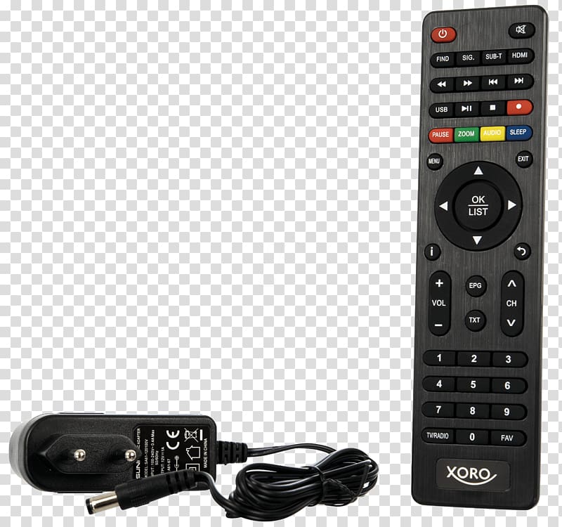 High Efficiency Video Coding DVB-T2 High-definition television Remote Controls, satellite receiver transparent background PNG clipart
