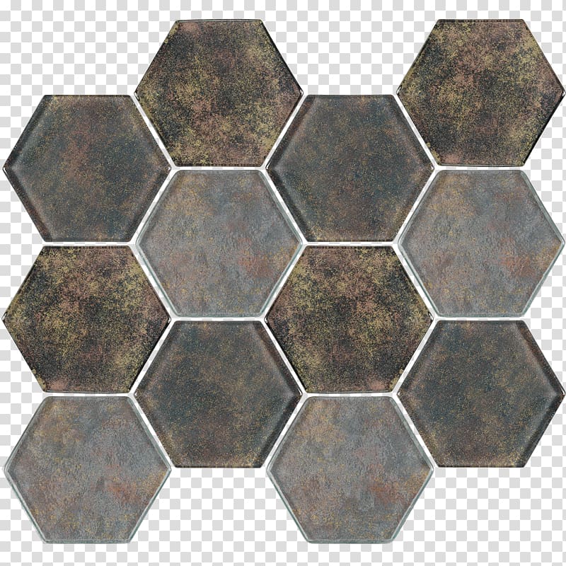 Mosaic Hexagonal tiling Glass tile, others transparent background PNG clipart