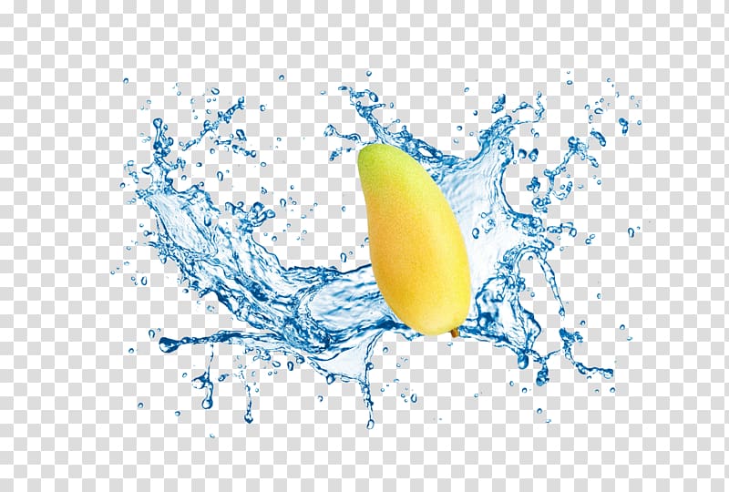 Water , Dynamic splash spray droplets mango fruit transparent background PNG clipart